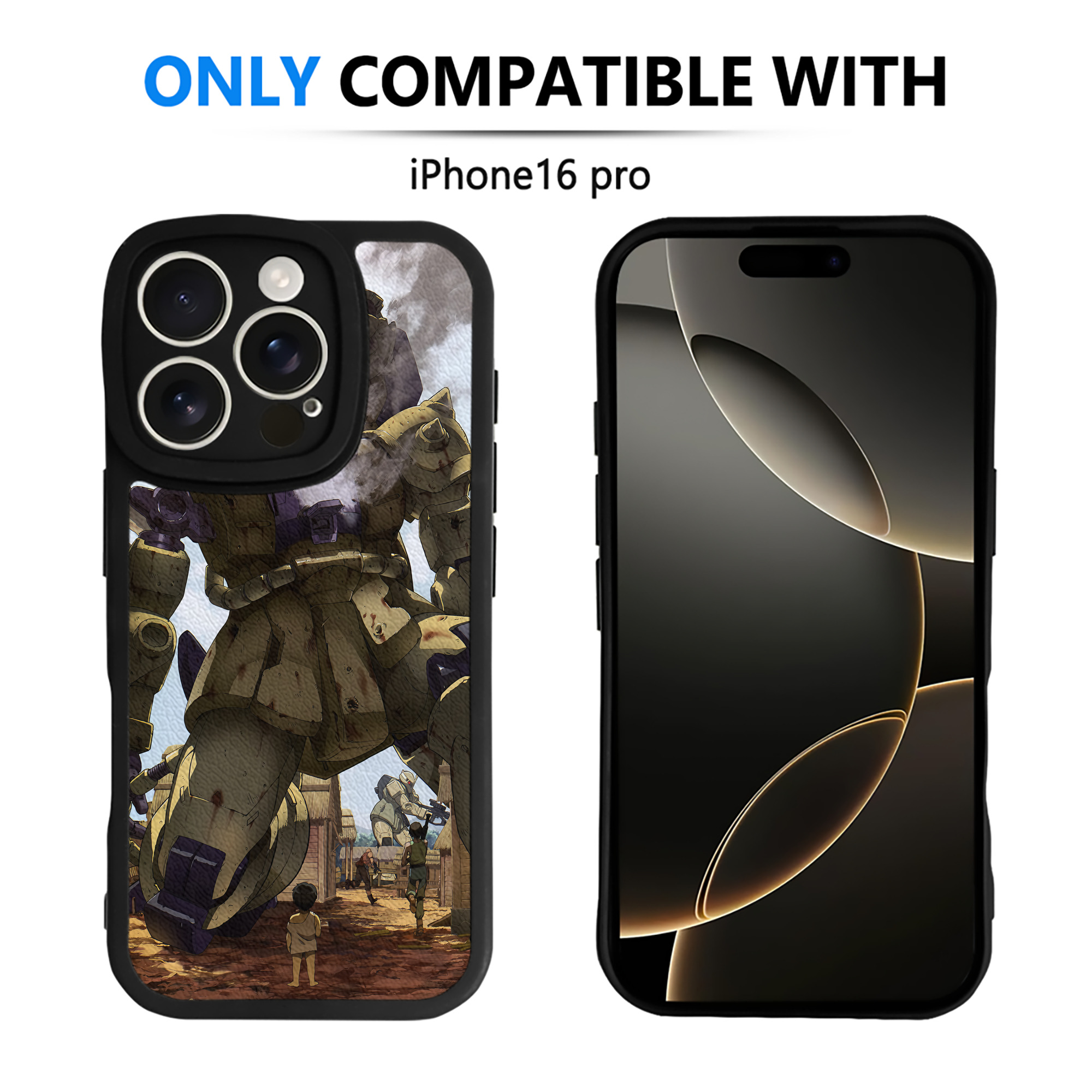 （画像用） 機動戦士ガンダム Mobile Suit Gundam 【iPhone 16シリーズ対応】シリコンスマホケース（レザー調） 材質：シリコン